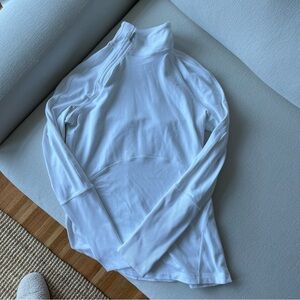Lululemon White Long Sleeve Workout Top